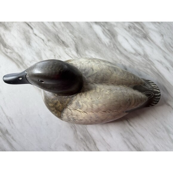 Wood Carved Duck Hand painted Signed Dorothy Wilcox Decoy 2015 - Picture 2 of 8